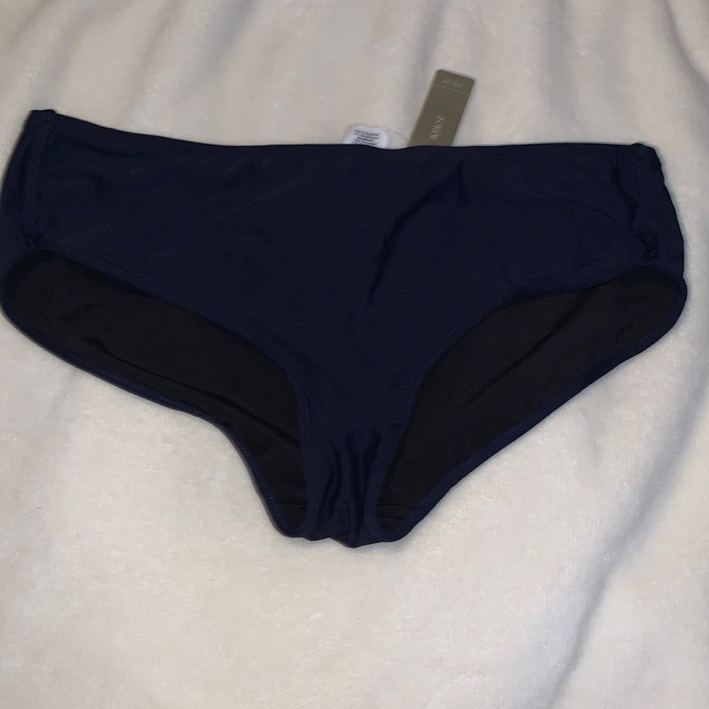 🆕 new J Crew navy size medium swimsuit bottom swimwear swim bikini boy shorts
